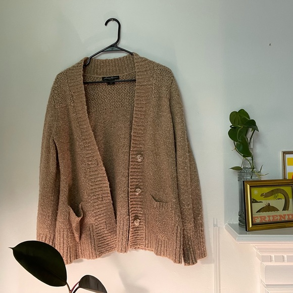 Eddie Bauer Wool Blend Cardigan, Heavy Weight Winter Layer, Outdoor or Casual - Picture 3 of 10